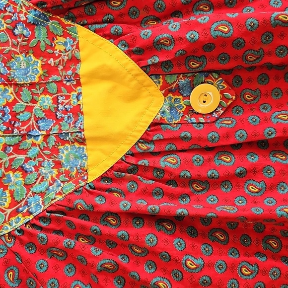 Vintage Manhattan Western Paisley Tea Dress, Size 3 - Picture 3 of 14